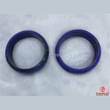 Load image into Gallery viewer, Bold Blue Lapis Lazuli Bangle Bracelet Set
