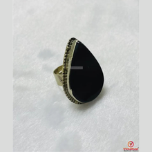 Load image into Gallery viewer, Black Onyx Stone Ring: Unisex Adjustable Rings For Gift
