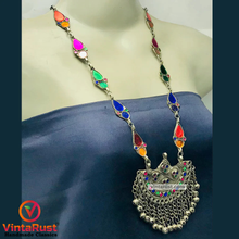 Load image into Gallery viewer, Handmade Colorful Boho Statement Necklace
