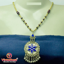 Load image into Gallery viewer, Handmade Beaded Chain Vintage Pendant Necklace
