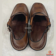 Load image into Gallery viewer, Handmade Brown Leather Peshawari Sandals for Men&#39;s
