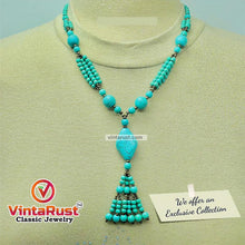 Load image into Gallery viewer, Multilayers Beaded Turquoise Necklace
