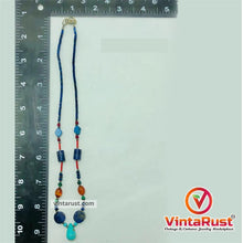 Load image into Gallery viewer, Lapis and Turquoise Stones Beaded Necklace
