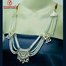 Load image into Gallery viewer, Handmade White Pearls Beaded Chain Necklace
