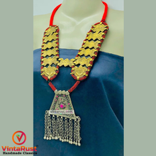 Load image into Gallery viewer, Silver Kuchi Long Bells Pendant Necklace
