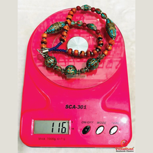 Load image into Gallery viewer, Handmade Nepalese Choker: Turquoise &amp; Coral Inlay, Tribal Boho Necklace
