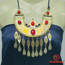 Load image into Gallery viewer, Vintage Long Chain Turkman Pendant Necklace
