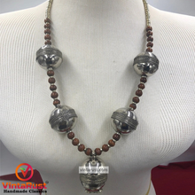 Load image into Gallery viewer, Vintage Turkmeni Bells Necklace with Wooden Beads
