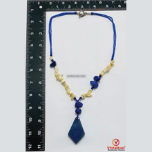 Load image into Gallery viewer, Lapis Lazuli Beaded Necklace With Pendant
