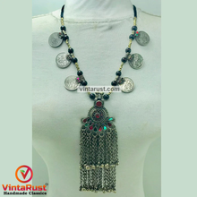 Load image into Gallery viewer, Vintage Beaded Coins Pendant Necklace
