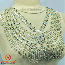 Load image into Gallery viewer, Afghani Tribal Silver Kuchi Multilayers Bib Necklace
