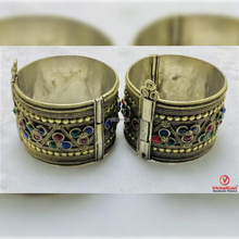 Load image into Gallery viewer, Afghan Kuchi Tribal Boho Cuff Bracelet: Vintage Afghan Ethnic Jewelry
