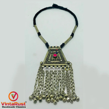Load image into Gallery viewer, Vintage Pendant Middle Eastern Silver Necklace
