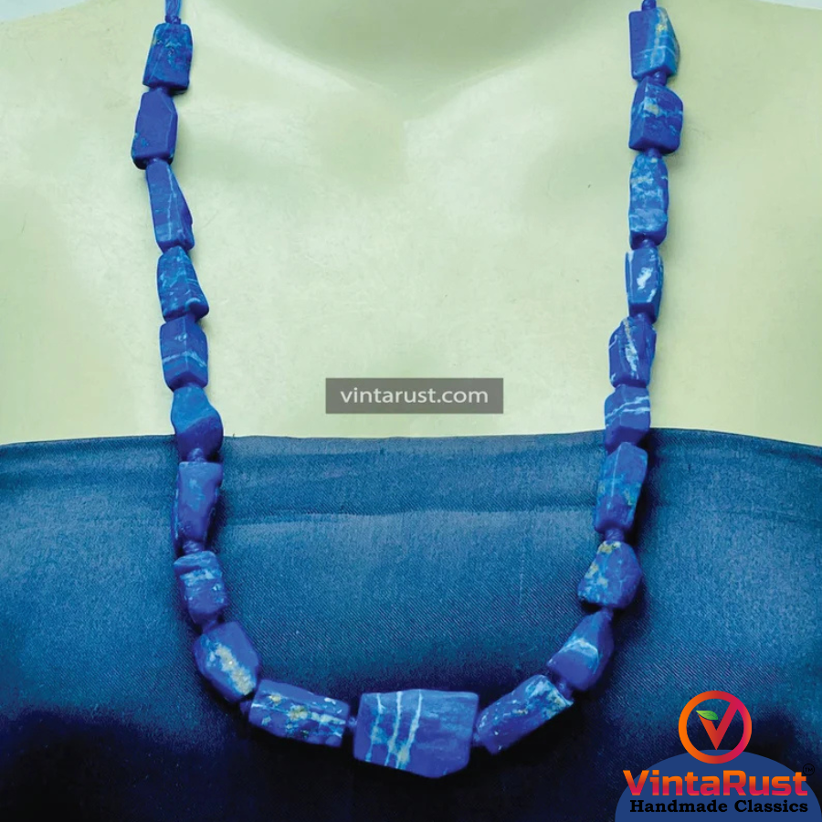 Natural Blue Lapis Lazuli Stones Necklace