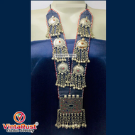 Vintage Long Chain Turkmen Big Pendant Style Necklace