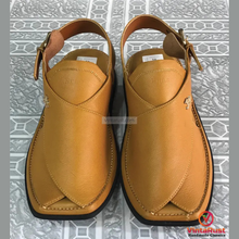 Load image into Gallery viewer, Men&#39;s Mustard Leather Kaptaan Sandals
