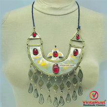 Load image into Gallery viewer, Vintage Long Chain Turkman Pendant Necklace
