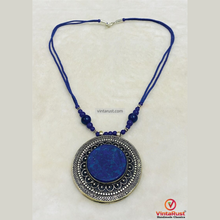 Load image into Gallery viewer, Blue Lapis Lazuli Gemstone Pendant Necklace
