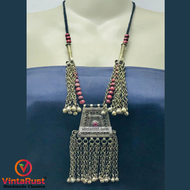 Handmade Pendant Necklace with Beads and Tassels