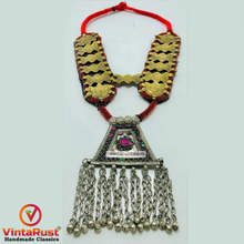 Load image into Gallery viewer, Silver Kuchi Long Bells Pendant Necklace

