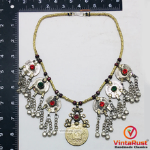 Load image into Gallery viewer, Ethnic Tribal Necklace With Vintage Coins
