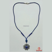 Load image into Gallery viewer, Genuine Royal Blue Lapis Lazuli Heart Shape Stone Necklace
