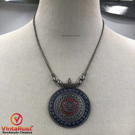 Vintage Large Pendant Necklace With Chain