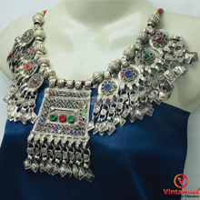 Load image into Gallery viewer, Beaded Chain Coins Afghan Necklace
