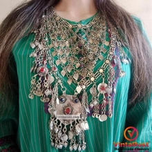 Load image into Gallery viewer, Vintage Tribal Necklace Embellished with Fish Motifs
