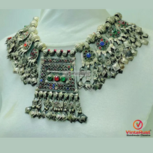 Load image into Gallery viewer, Beaded Chain Coins Afghan Necklace
