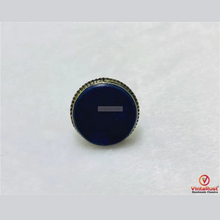 Load image into Gallery viewer, Round Lapis Lazuli Stone Ring Unisex Gemstone Ring For Gift
