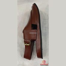 Load image into Gallery viewer, Handcrafted Brown Leather Peshawari Men’s Sandals
