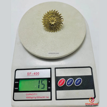 Load image into Gallery viewer, Antique Gold Tone Sunflower Ring
