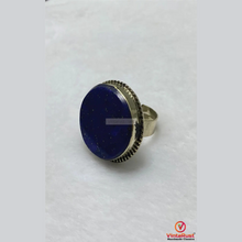 Load image into Gallery viewer, Round Lapis Lazuli Stone Ring Unisex Gemstone Ring For Gift
