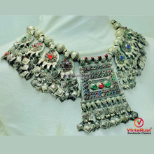 Load image into Gallery viewer, Beaded Chain Coins Afghan Necklace
