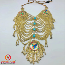 Load image into Gallery viewer, Ethnic Golden Maasive Multilayers Bib Necklace
