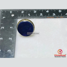 Load image into Gallery viewer, Round Lapis Lazuli Stone Ring Unisex Gemstone Ring For Gift
