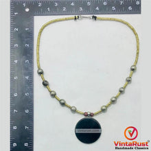Load image into Gallery viewer, Metal And Wooden Beaded Chain Pendant Necklace
