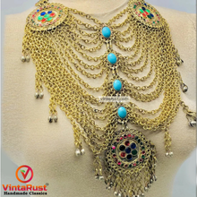 Load image into Gallery viewer, Ethnic Golden Maasive Multilayers Bib Necklace
