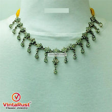 Load image into Gallery viewer, Indian Style Dangling Silver Gems Necklace
