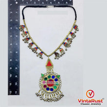 Load image into Gallery viewer, Antique Beaded Chain Pendant Necklace
