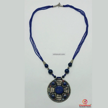 Load image into Gallery viewer, Handmade Lapis Lazuli Stone Beaded Pendant Necklace
