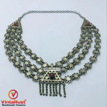Load image into Gallery viewer, Afghan Multilayer Bib Kuchi Necklace
