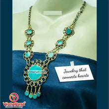 Load image into Gallery viewer, Handmade Boho Tribal Stone Pendant Necklace
