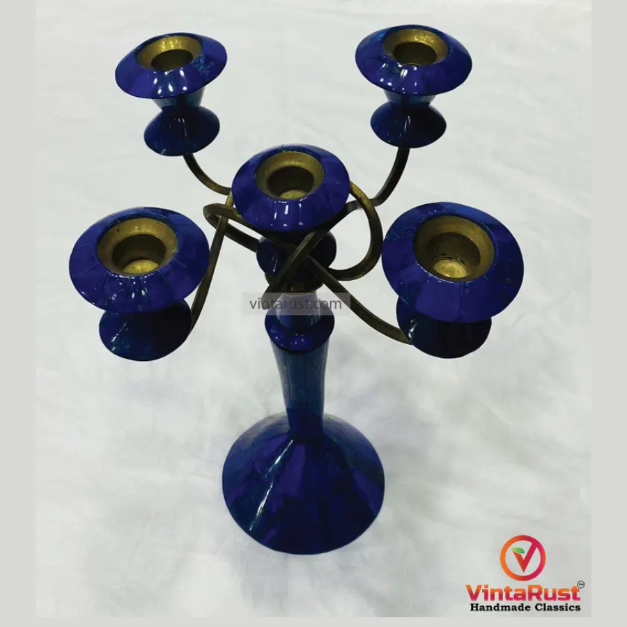 Pure Lapis Lazuli Candle Holder