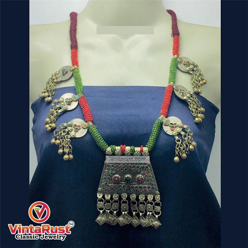 Antique Tribal Nomadic Beaded Necklace
