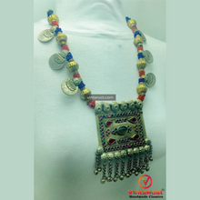 Load image into Gallery viewer, Bohemian Necklace With Golden Beads and Coins
