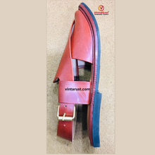 Load image into Gallery viewer, Genuine Leather Handmade Peshawari Slippers Men&#39;s Chappal
