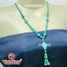 Load image into Gallery viewer, Multilayers Beaded Turquoise Necklace
