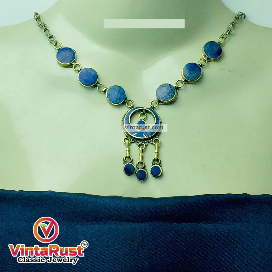 Tribal Boho Pendant Afghani Necklace